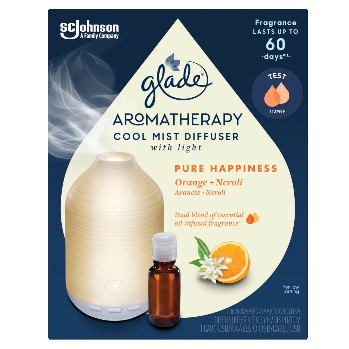 Glade Aromatherapy Cool Mist Diffuser - Pure Happiness - odorizant electric - aparat