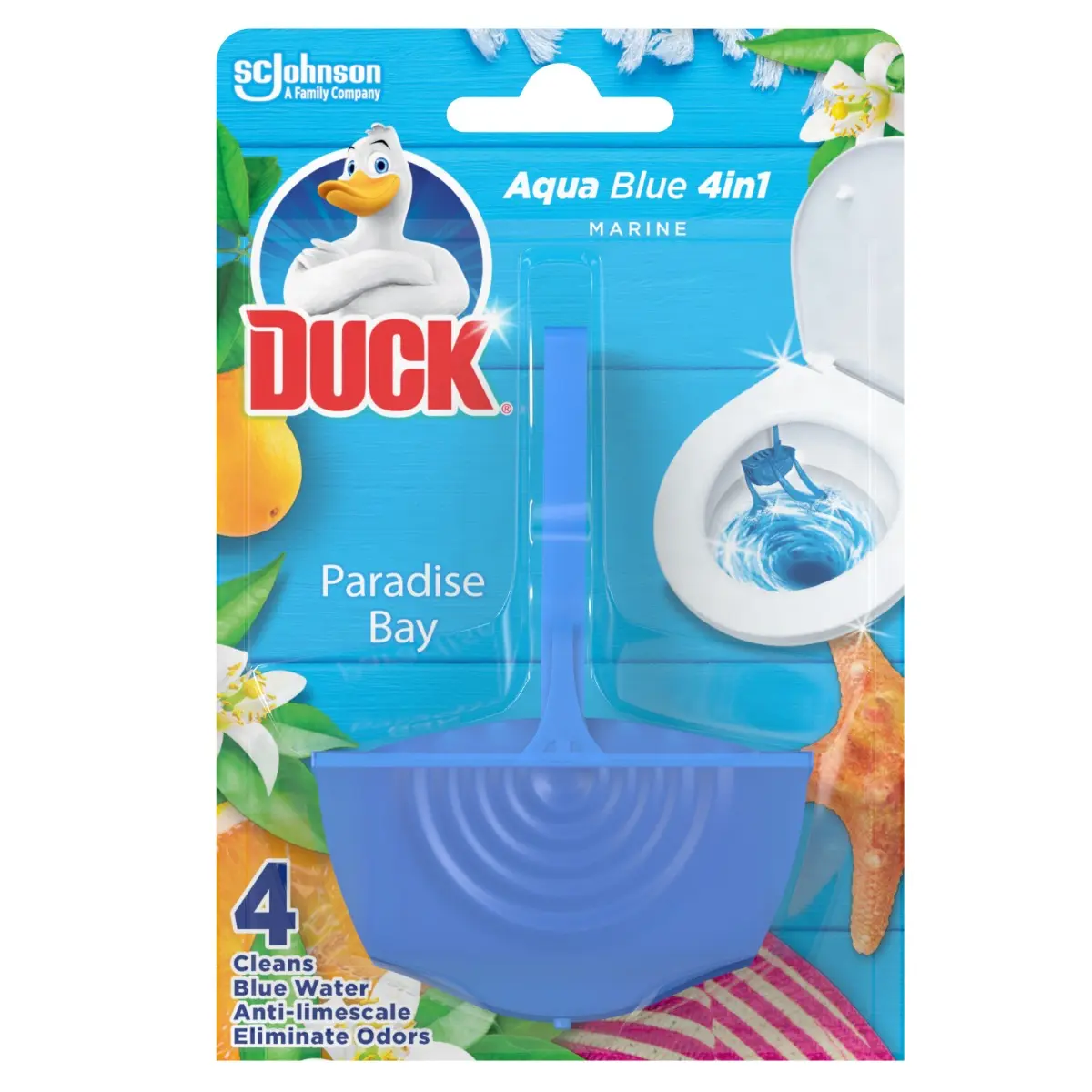 Odorizant wc Duck Aqua Blue 4 in 1, 40g