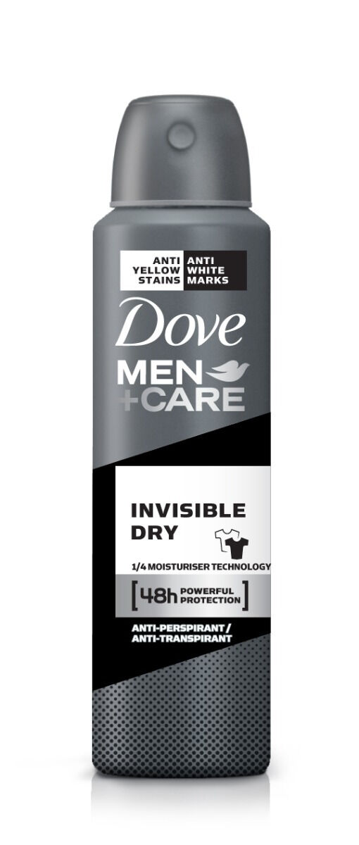 Anti-perspirant spray Dove Men+ Care Invisible Dry, fara alcool 150ml