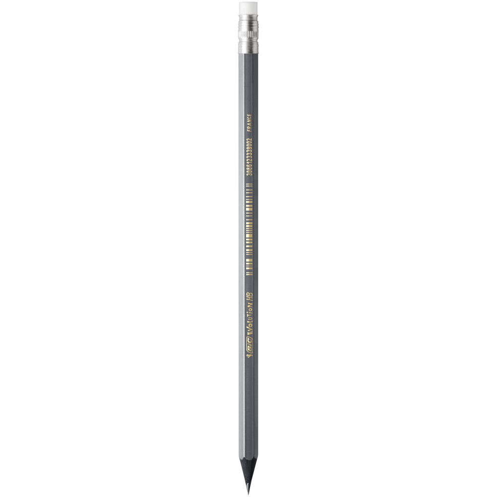 Creion grafit ECO Evolution BLACK cu radiera, set 4 bucati