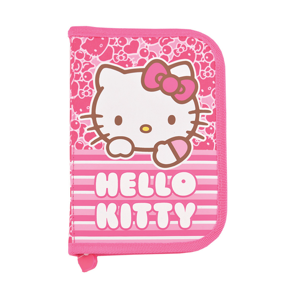 Penar Neechipat 1 fermoar 2 extensii dungi Hello Kitty, roz, Pigna