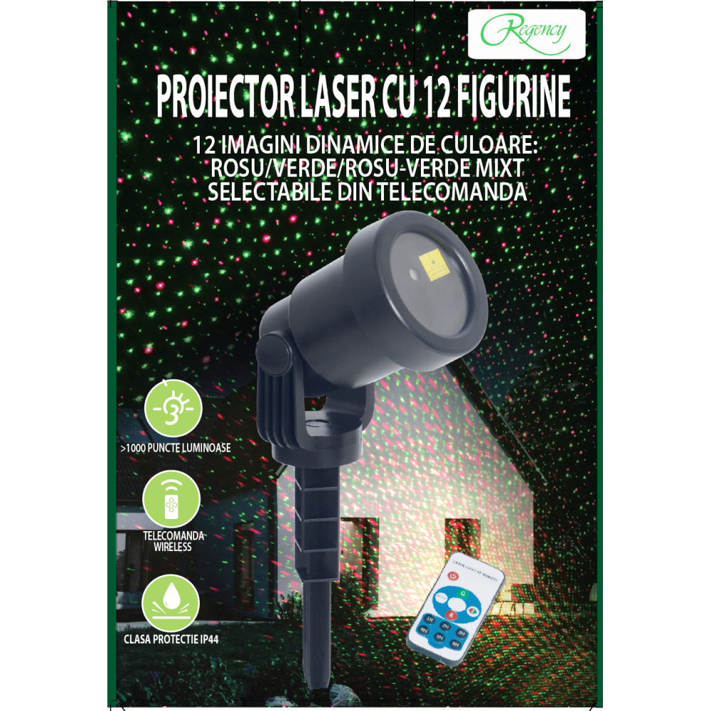 Proiector Laser+telecomanda cu 12 imagini