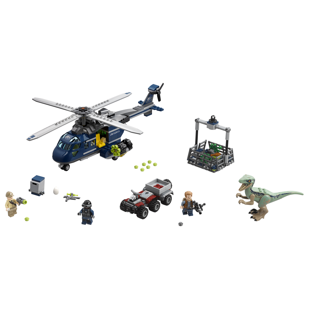 LEGO Jurasic World - Urmarire cu elicopter 75928