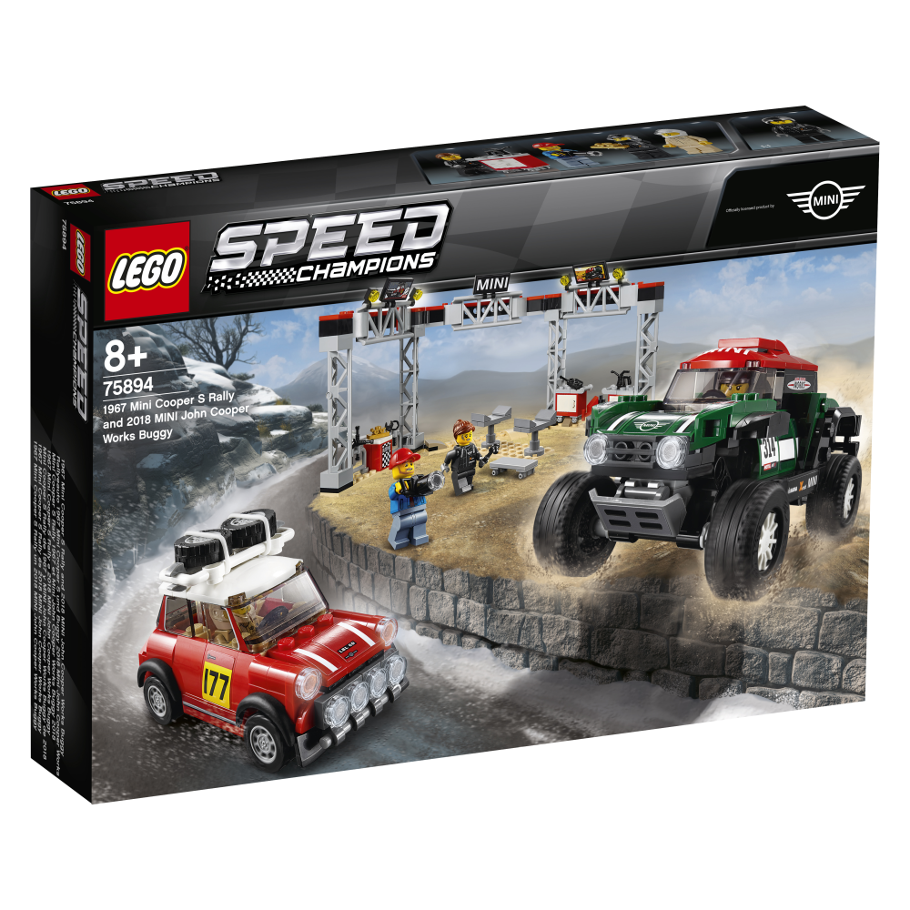 LEGO Speed Champions 1967 Mini Cooper S Rally si automobil sport 2018 MINI John Cooper Works 75894