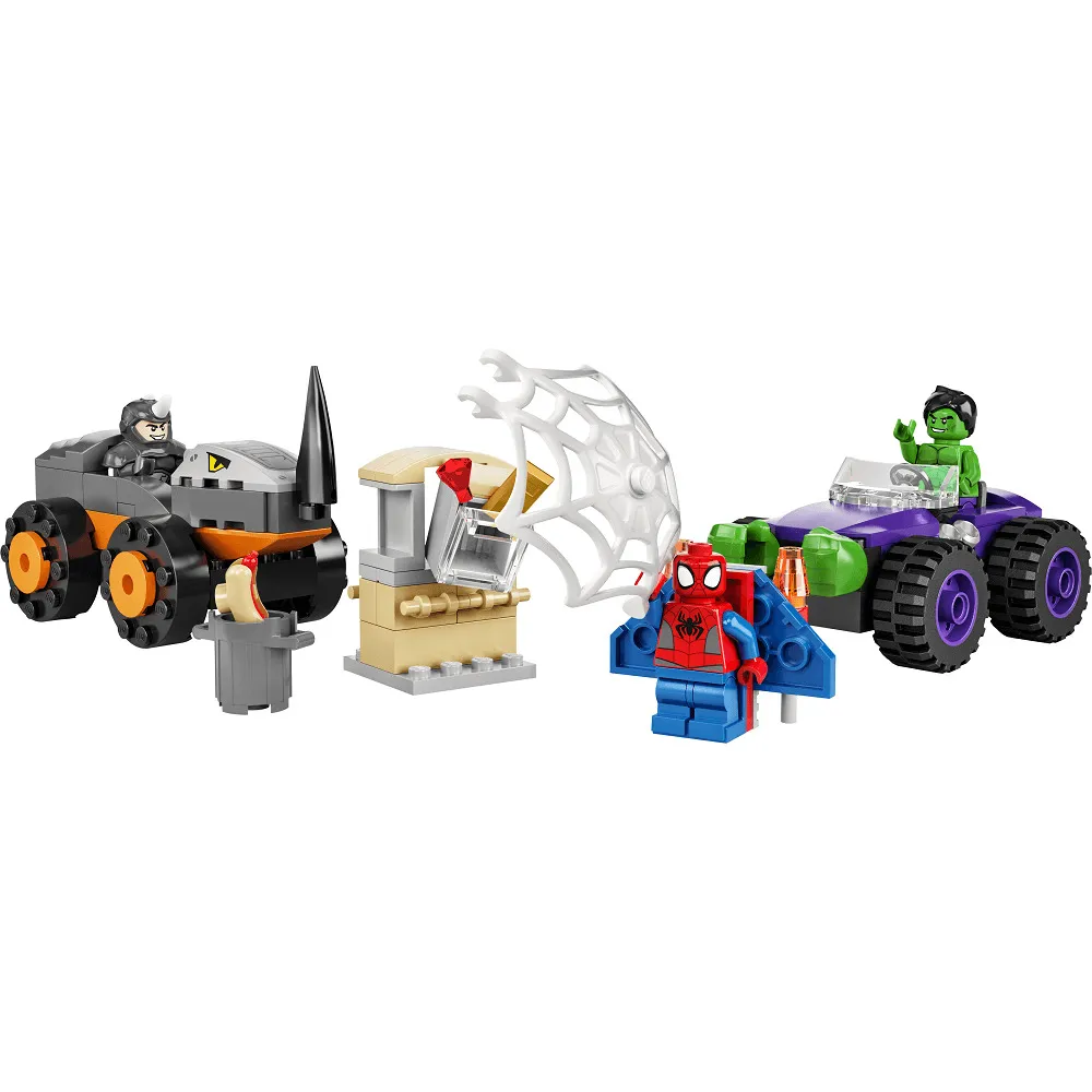 LEGO Marvel Spidey si prietenii lui uimitori Confruntarea dintre Hulk si Masina Rinocer 10782