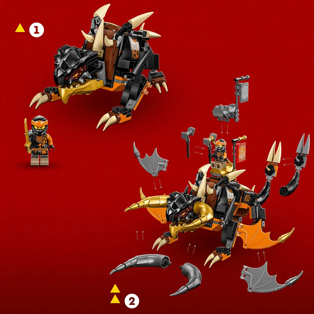 LEGO Ninjago Dragonul de pamant EVO al lui Cole 71782