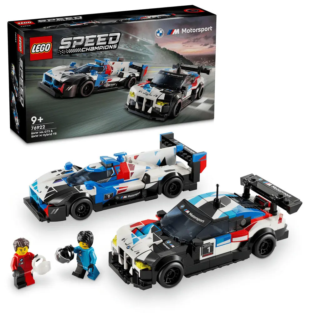 LEGO Speed Champions Masini de curse BMW M4 GT3 si BMW M Hybrid V8 76922