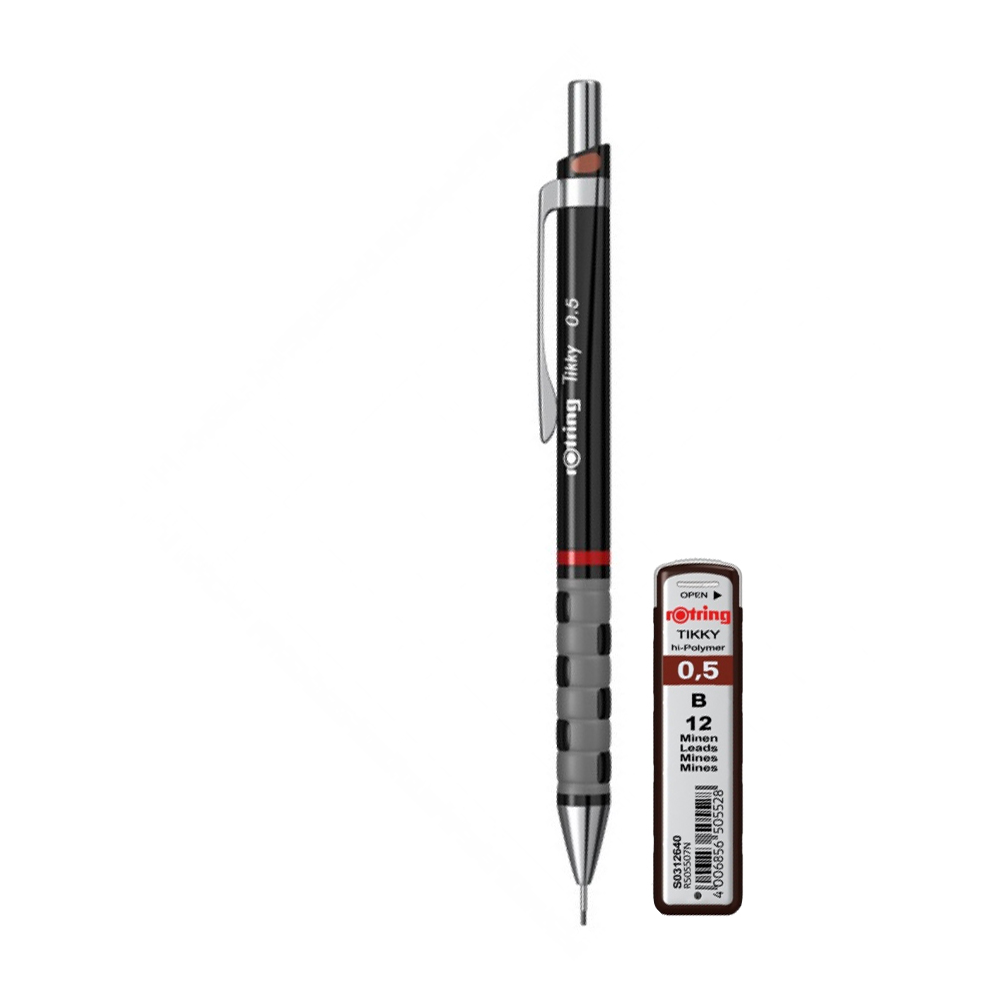 Creion mecanic Tikky 0.5 mm + mina 0.5 mm, Rotring