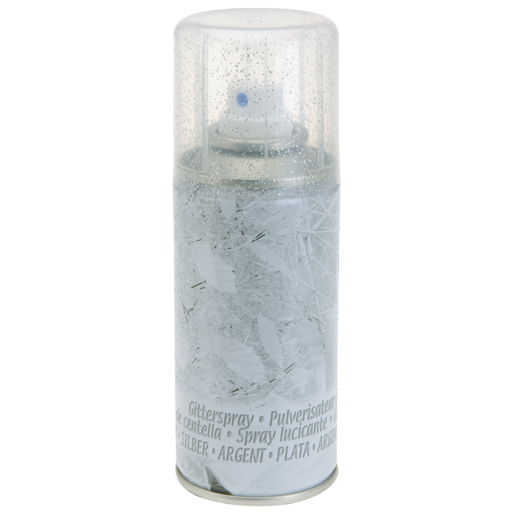 Spray glitter argintiu 150 ml