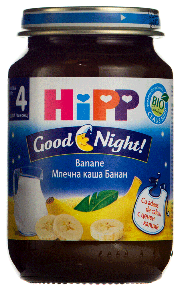 Piure bio  cu banane Hipp Good Night 190g