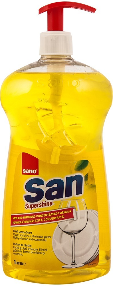 Detergent vase Sano Supershine Fresh Lemon Scent 1L