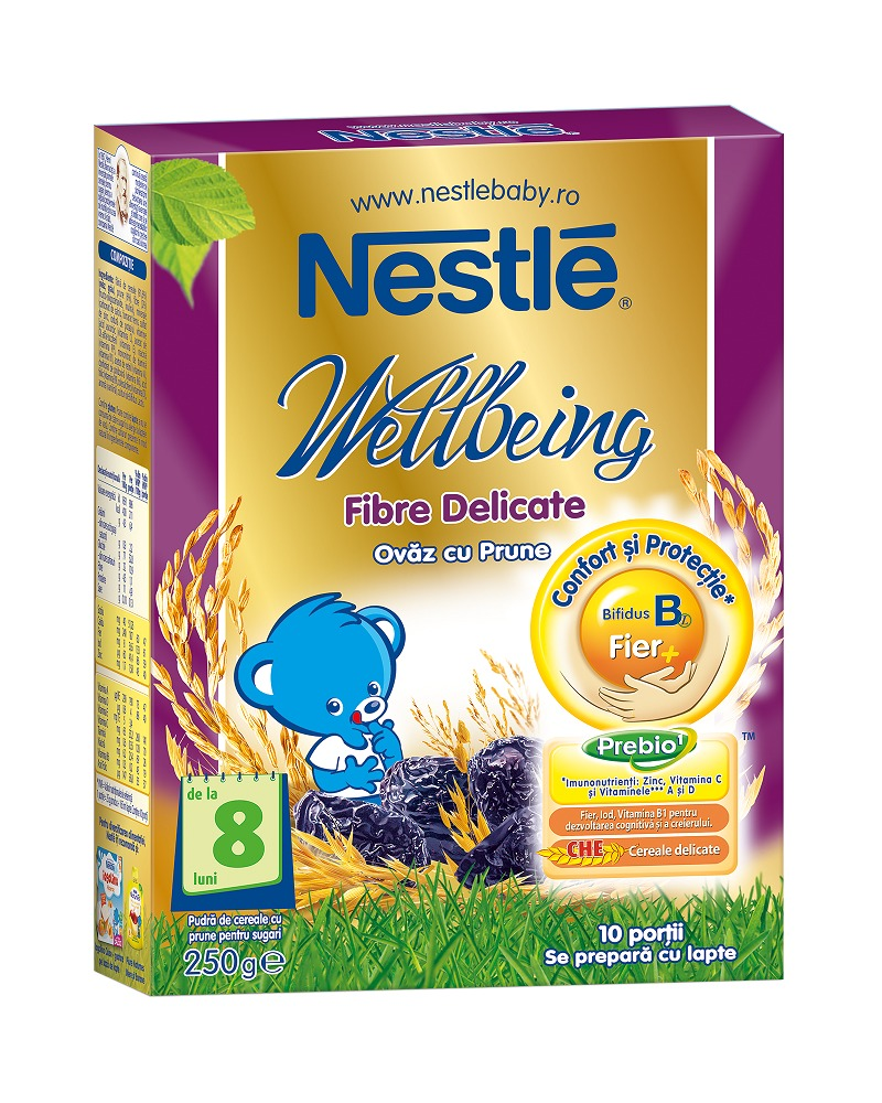 Cereale pentru sugari Nestle Fibre Delicate 250g