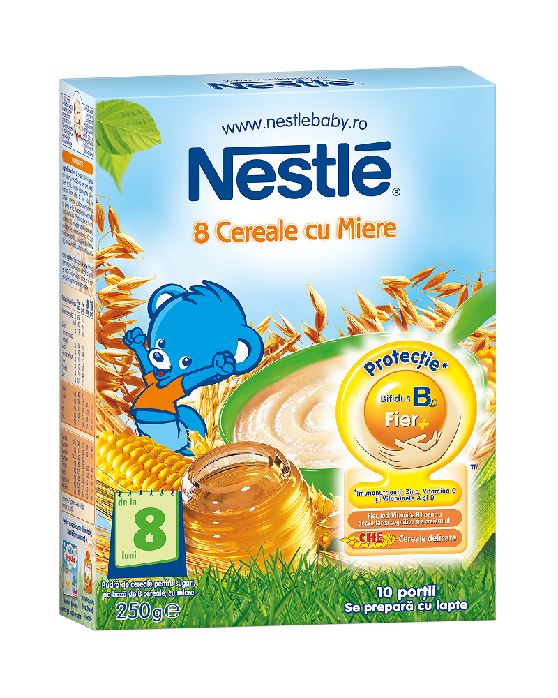 Cereale cu miere pentru sugari 8 luni+ Nestle 250g