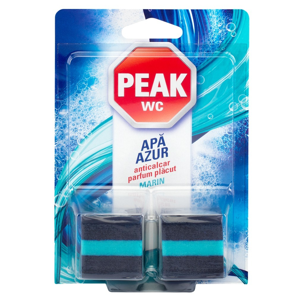 Tablete anticalcar pentru bazin Peak WC Apa Azur, 2buc, 50g