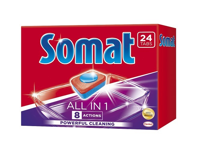 Detergent pentru masina de spalat vase Somat All in one, 24 tablete