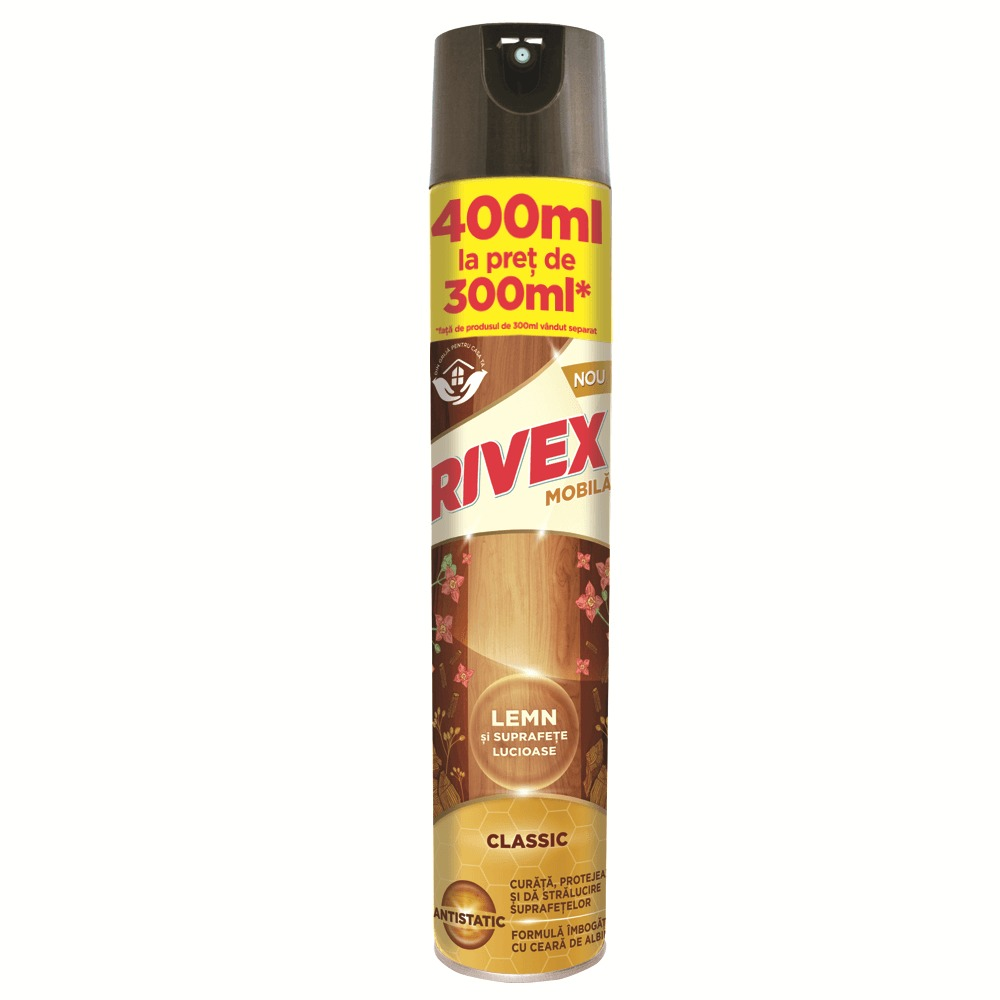 Detergent pentru mobila spray Rivex Clasic, 400ml