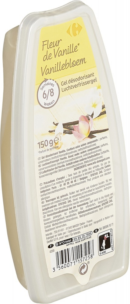 Odorizant gel cu parfum de flori de vanilie Carrefour, 150 gr