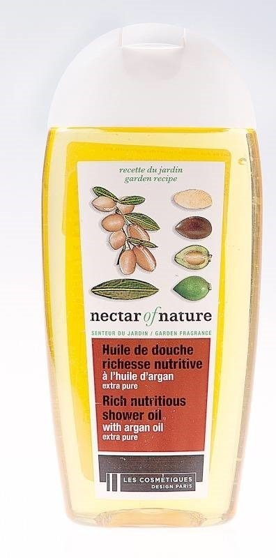 Gel de dus nutritiv cu ulei de argan extra pur Les  Cosmetiques Nectar of Nature 250ml