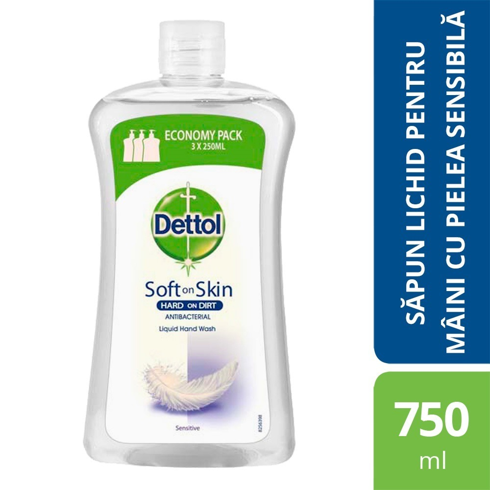 Rezerva sapun lichid Dettol Sensitive 750 ml