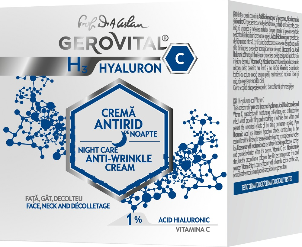 Crema antirid de noapte hyarulon-C Gerovital H3 50ml