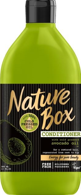 Balsam de par cu ulei de avocado presat la rece Nature Box  385 ml