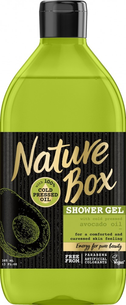 Gel de dus ulei de avocado fara parabeni Nature Box 385 ml