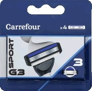 Rezerva aparat de ras 3 lame Carrefour 4 bucati