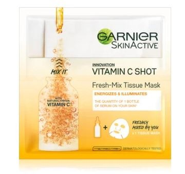 Masca servetel Garnier Skin Naturals Fresh-Mix cu Vitamina C 33gr