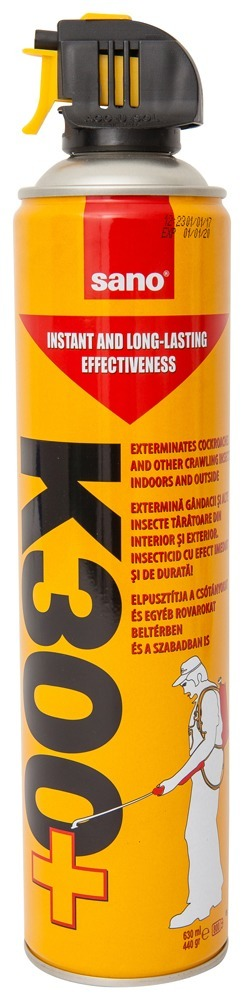 Spray insecticid cu aerosol Sano impotriva insectelor taratoare K300+ 630ml