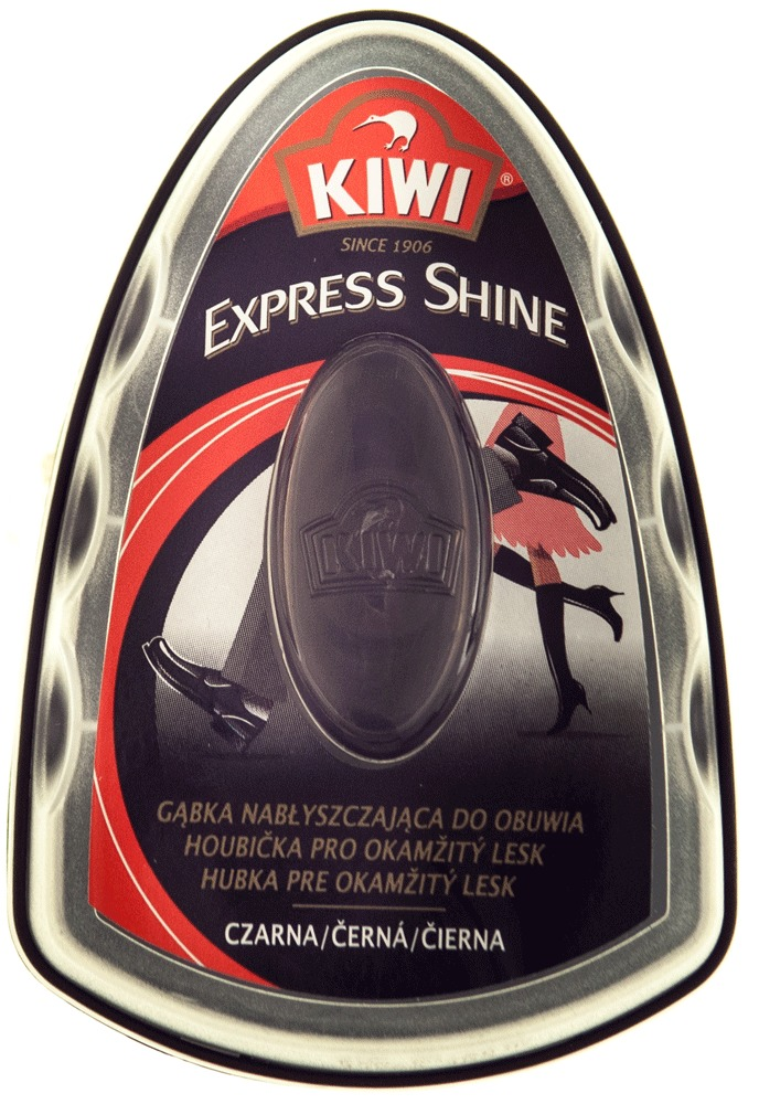 Burete cu silicon negru pentru luciu Kiwi Express Shine 6ml