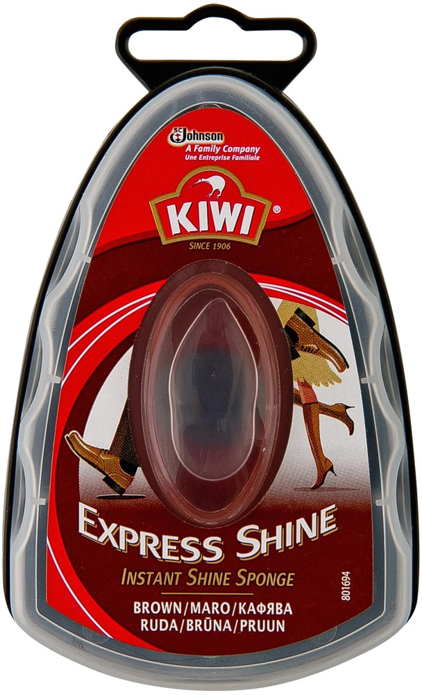 Burete cu silicon Kiwi Express Shine 7ml, maro