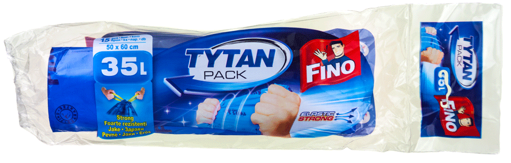 Saci menajeri Fino Tytan Pack Elastic Strong 35litri, 15buc