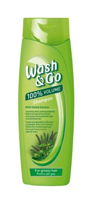 Sampon pentru par gras cu extract de plante Wash&Go Volume Plus 400ml
