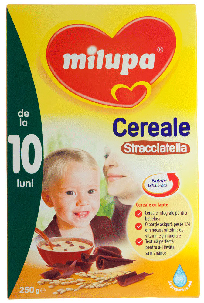 Cereale cu lapte si stracciatella 10 luni+ Milupa 250g