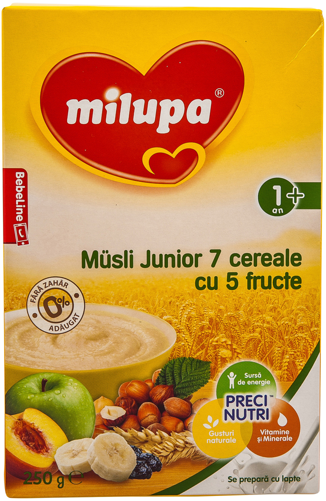 Cereale Junior musli fructe Milupa 250g