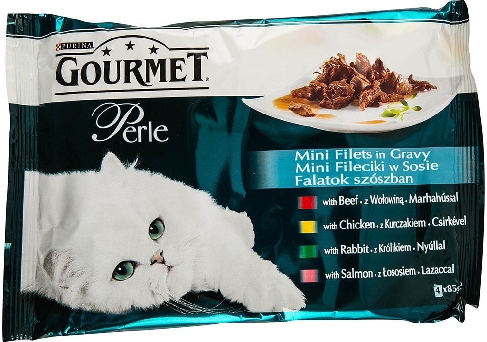 Hrana umeda completa pentru pisici adulte Gourmet Perle Purina 4 x 85 g