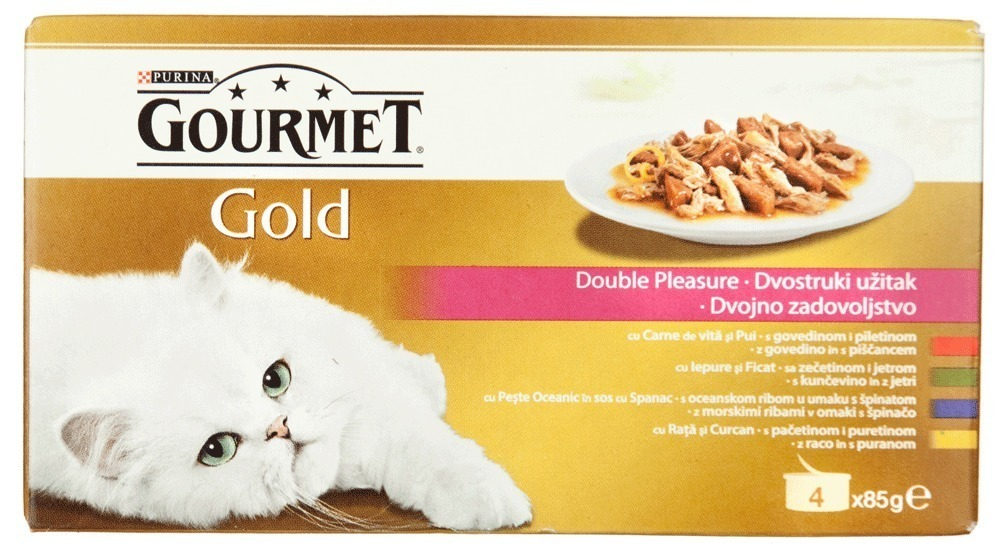Hrana umeda completa pentru pisici adulte Gourmet Gold 340g