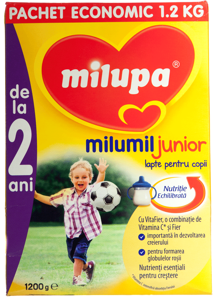 Pachet economic de lapte pentru copii Milupa Milumil Junior 2+ 1.2kg