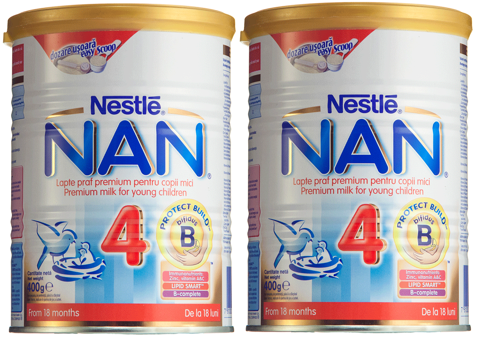 Pachet lapte praf premium pentru copii sugari Nestle Nan 4 800g