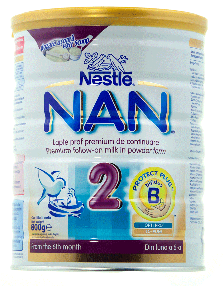 Lapte praf premium de continuare Nestle NAN 2 800g