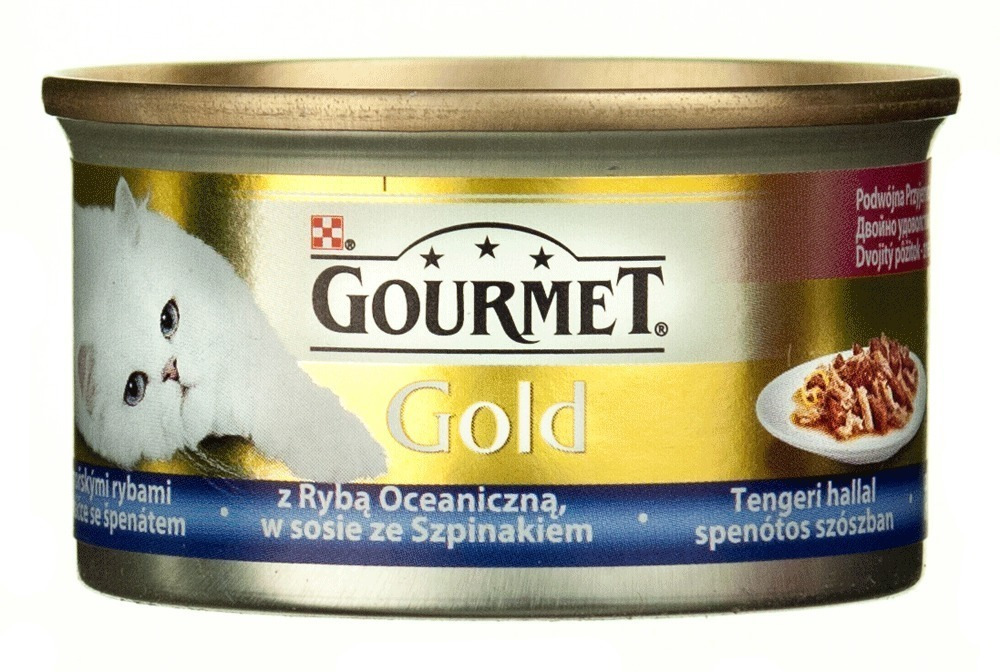 Hrana umeda completa pt pisici cu peste oceanic in sos Purina Gourmet Gold 85g