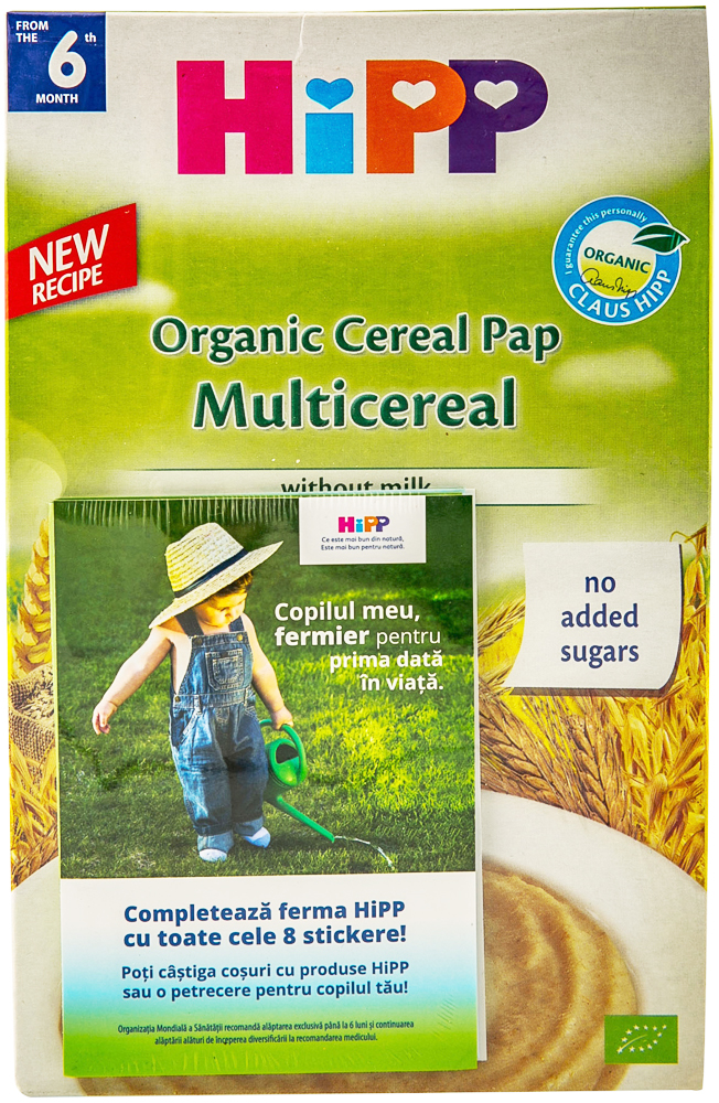 Multicereale Hipp Organic Cereal Pap din a 6-a luna 200g