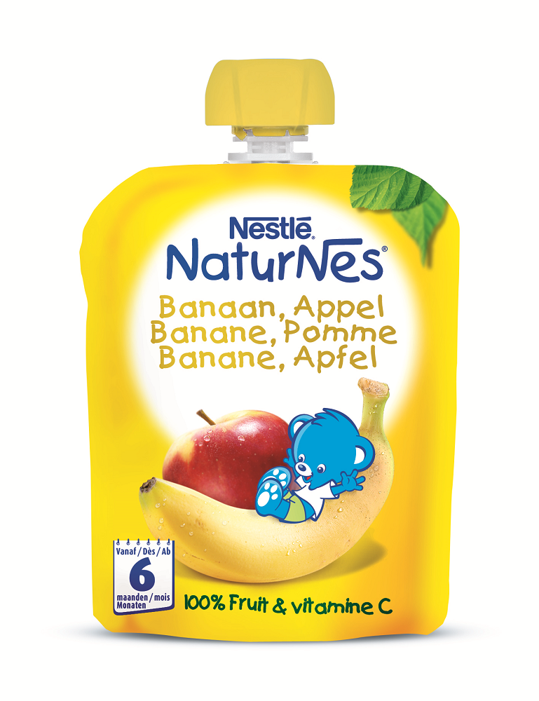Piure cu banane si mere Nestle NaturNes Etapa 2 - de la 6 luni 90g