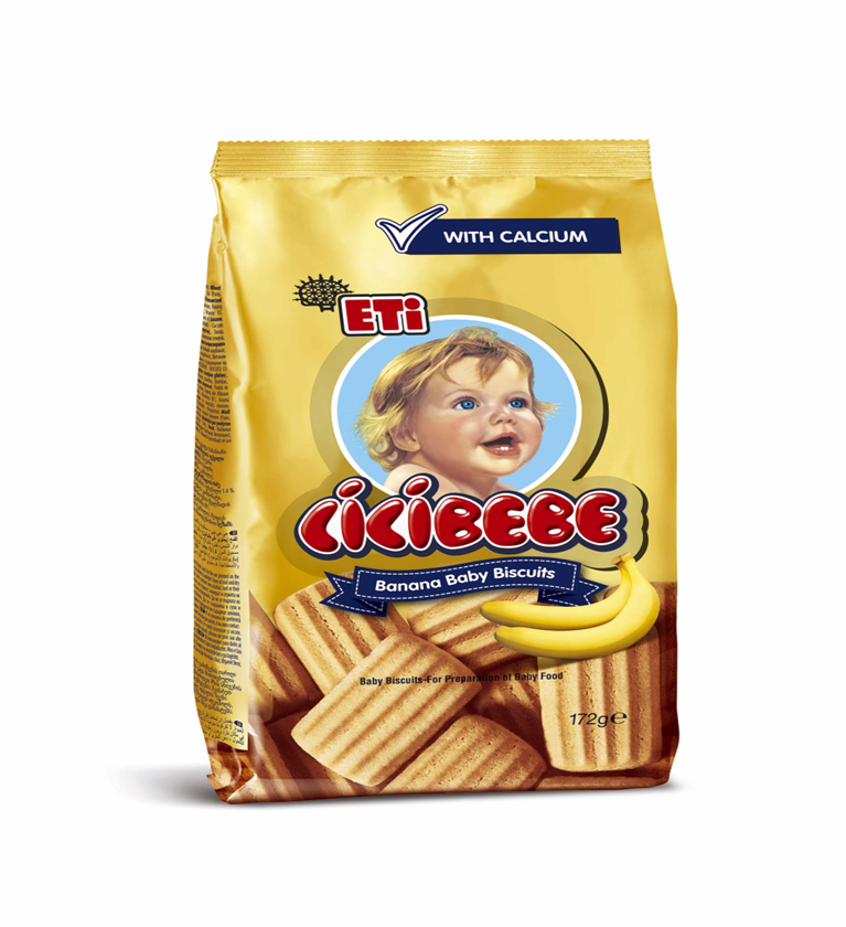 Biscuiti pentru copii cu lapte si banane Eti Cicibebe 172g