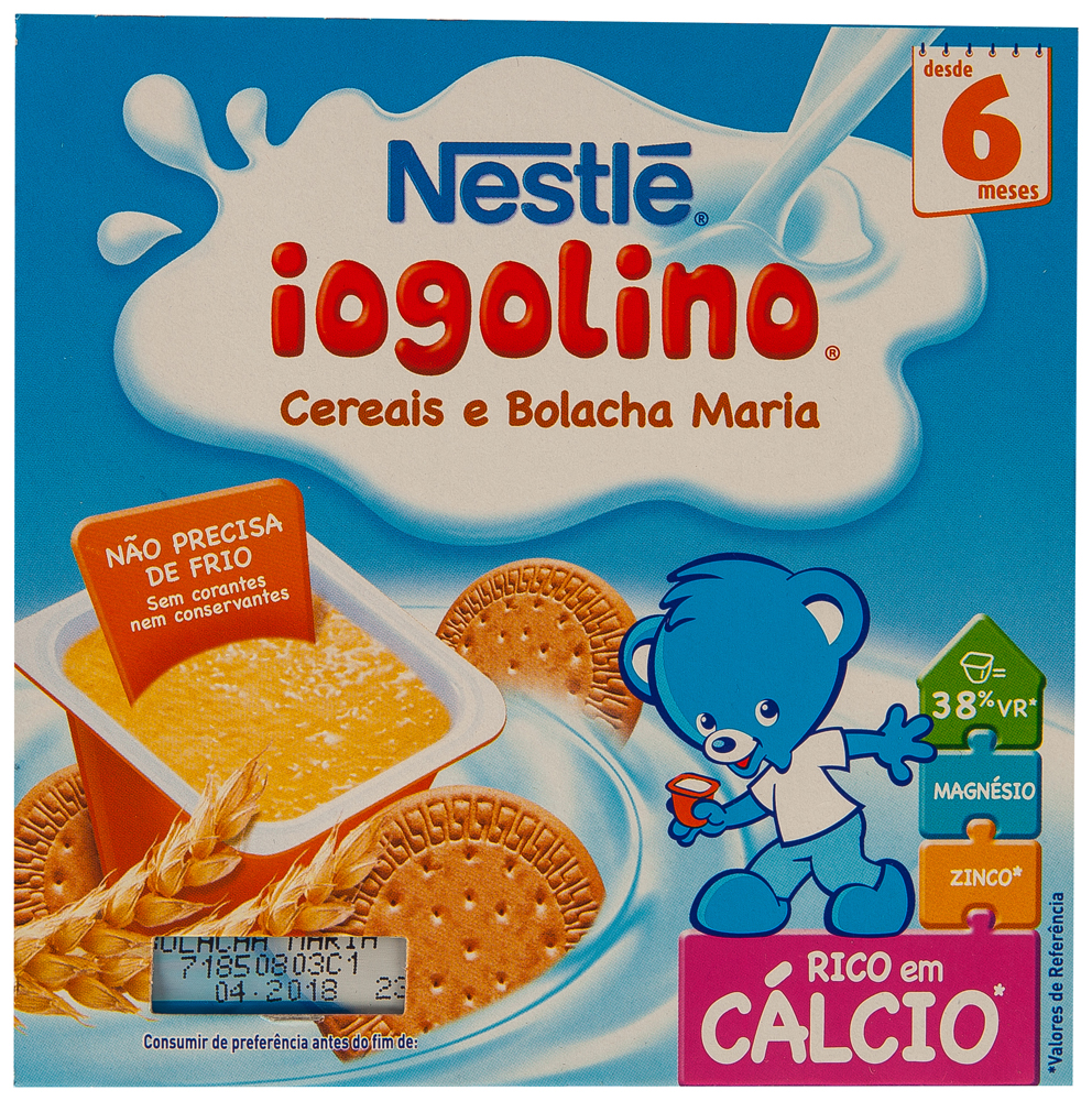 Iogolino gris cu lapte si biscuiti Nestle 4x100g