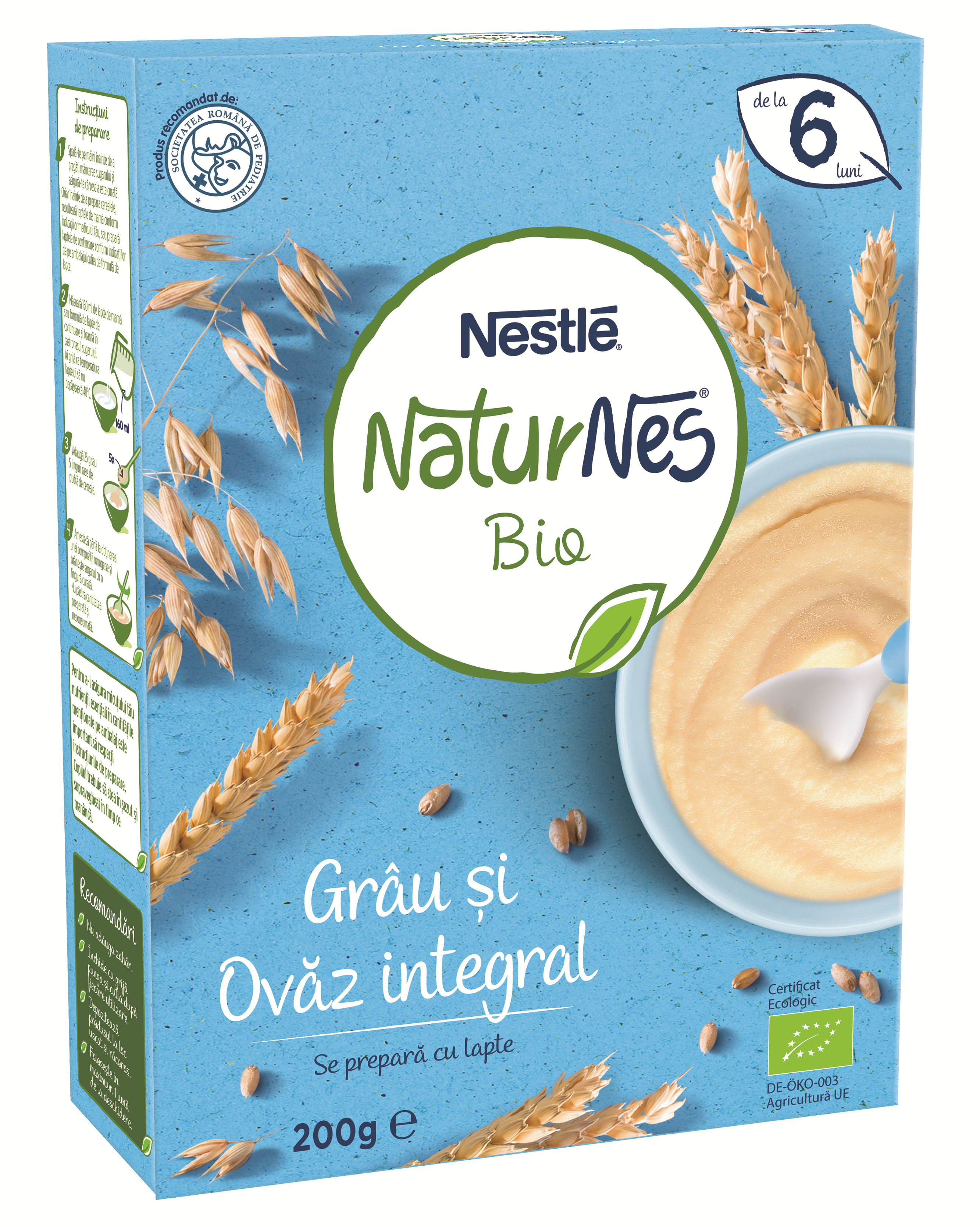 Cereale bio grau si ovaz integral Nestlé® Naturnes 200g