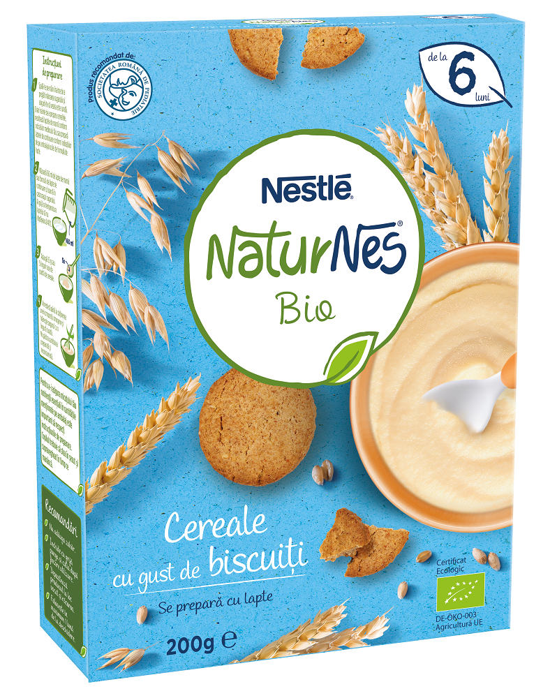Cereale bio cu gust de biscuiti Nestlé® NaturNes 200g