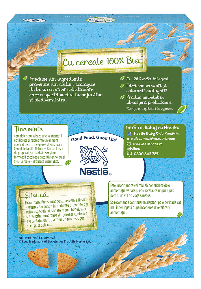 Cereale bio cu gust de biscuiti Nestlé® NaturNes 200g