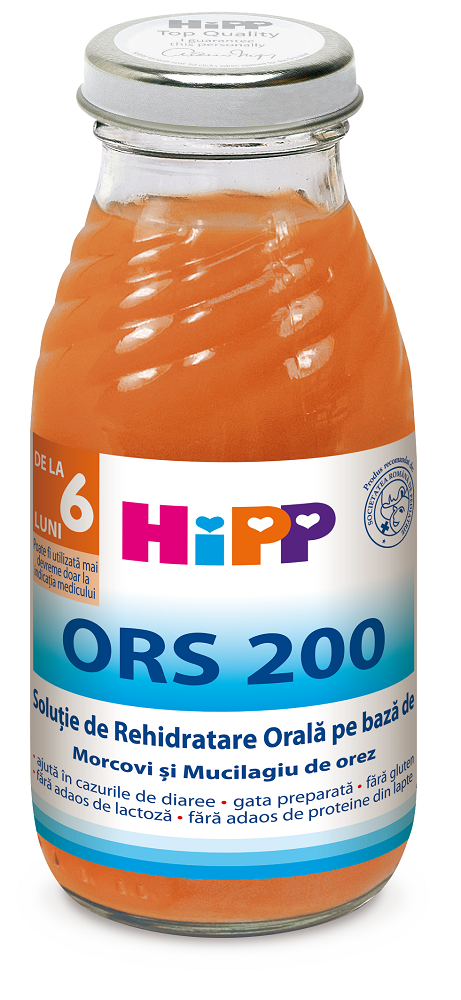 Solutie de rehidratare orala pe baza de morcovi Hipp 200ml