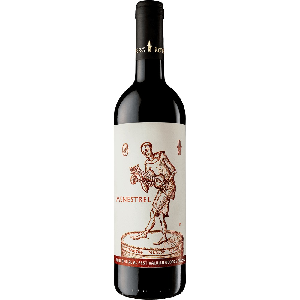 Vin rosu merlot Ceptura Menestrel Rotenberg, sec, 0.75 L